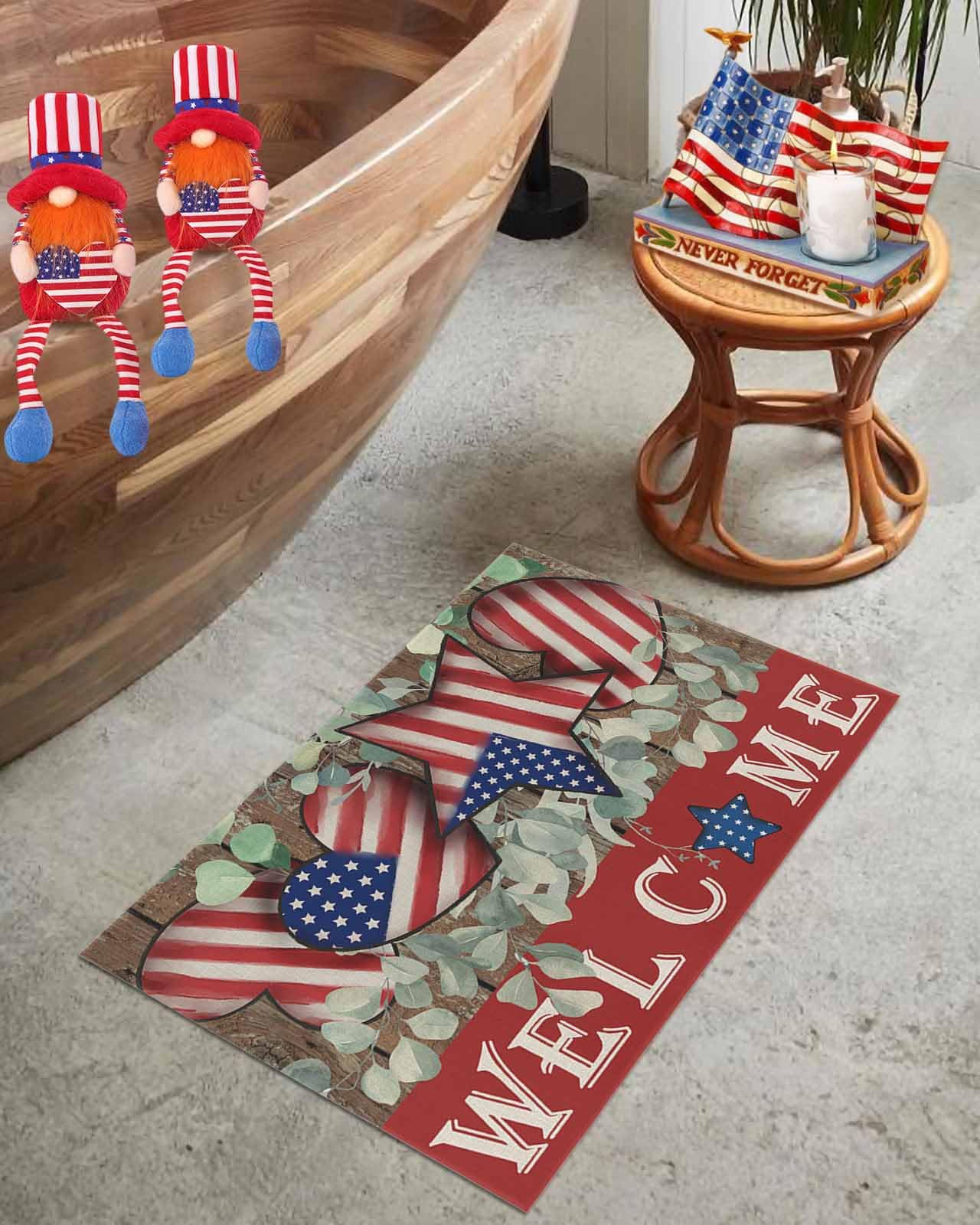 ia's Country Creations アートフレーム Amazon.com: Front Door Mat Indoor Entrance, Welcome Vintage